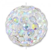Plasticine round bead rhinestones 10mm Crystal AB x1|raw }}