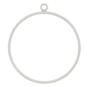 27x25mm 925 Sterling Silver hollowed circle Pendant x1