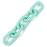 27X16mm Oval Acrylic Links - Opaque Mat Mint x10|raw }}