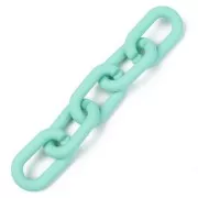 27X16mm Oval Acrylic Links - Opaque Mat Mint x10