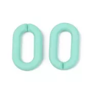 27X16mm Oval Acrylic Links - Opaque Mat Mint x10