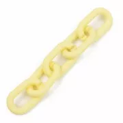 27X16mm Oval Acrylic Links - Opaque Mat Yellow x10