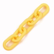 Oval acrylic links 27x16.5 mm - Opaque Matte Yellow x10