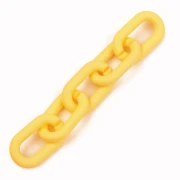 Oval acrylic links 27x16.5 mm - Opaque Matte Yellow x10