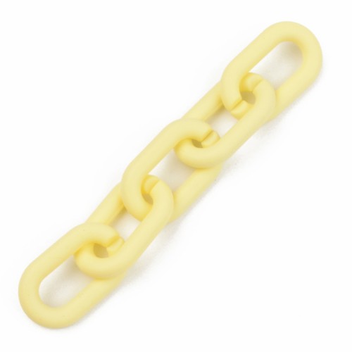 27X16mm Oval Acrylic Links - Opaque Mat Yellow x10