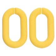Oval acrylic links 27x16.5 mm - Opaque Matte Yellow x10