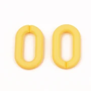 Oval acrylic links 27x16.5 mm - Opaque Matte Yellow x10