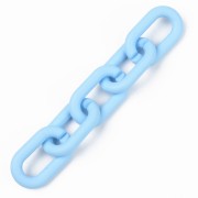 27X16mm Oval Acrylic Links - Opaque Mat light blue x10|raw }}
