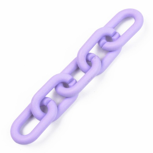 27X16mm Oval Acrylic Links - Opaque Mat Purple x10