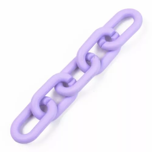 27X16mm Oval Acrylic Links - Opaque Mat Purple x10