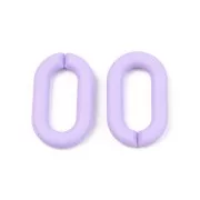 27X16mm Oval Acrylic Links - Opaque Mat Purple x10
