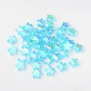 11mm Iridescent star beads - Blue AB x50|raw }}