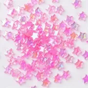 11mm Iridescent star beads - Rose AB x50