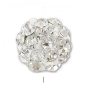 Plasticine round bead rhinestones 8mm Crystal  x1|raw }}