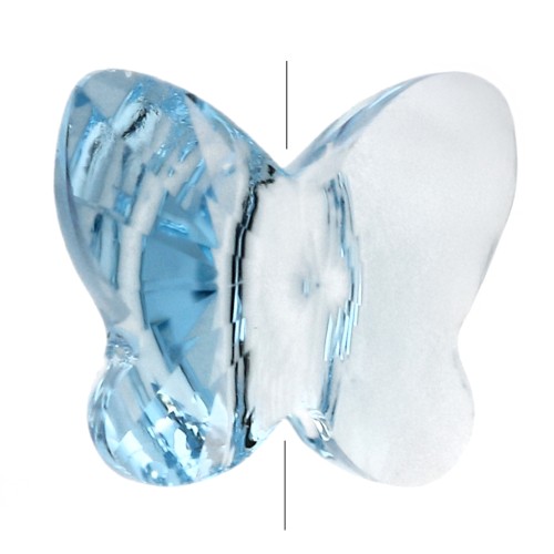 PureCrystal 5754 Butterfly 6mm Aquamarine x1