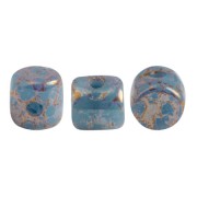 2.5x3mm Minos® by Puca® - Opaque Blue Turquoise Bronze x5g