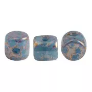 2.5x3mm Minos® by Puca® - Opaque Blue Turquoise Bronze x5g