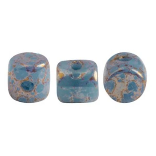 2.5x3mm Minos® by Puca® - Opaque Blue Turquoise Bronze x5g