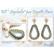 2.5x3mm Minos® by Puca® - Opaque Blue Turquoise Bronze x5g