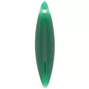 25x5.5mm Metal and epoxy resin navettes - Fir green x 10