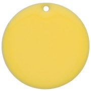 25mm Metal and epoxy resin round sequin - Yellow x1