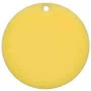 25mm Metal and epoxy resin round sequin - Yellow x1