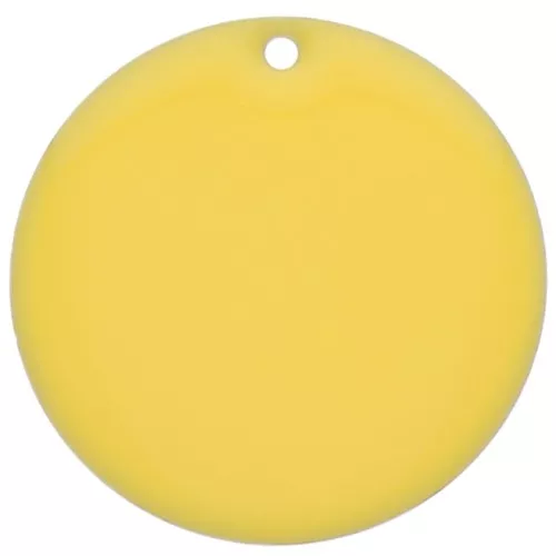 25mm Metal and epoxy resin round sequin - Yellow x1