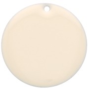 25mm Metal and epoxy resin round sequin - Cream x1