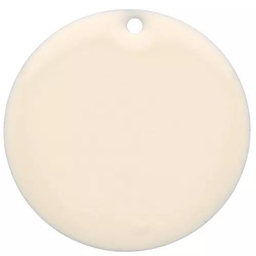 25mm Metal and epoxy resin round sequin - Cream x1