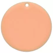 25mm Metal and epoxy resin round sequin - Light pink x1