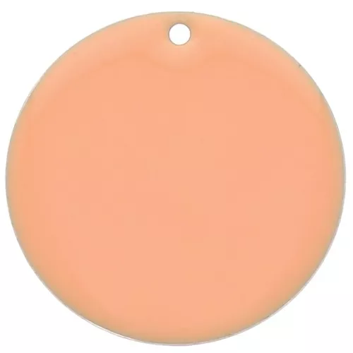 25mm Metal and epoxy resin round sequin - Light pink x1