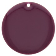 25mm Metal and epoxy resin round sequin - Purple x1