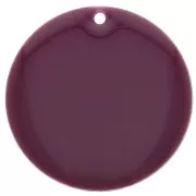 25mm Metal and epoxy resin round sequin - Purple x1