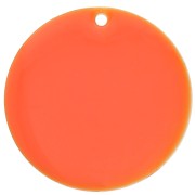 25mm Metal and epoxy resin round sequin - Orange x1|raw }}