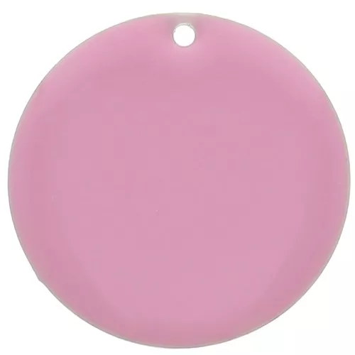 25mm Metal and epoxy resin round sequin - Pink x1