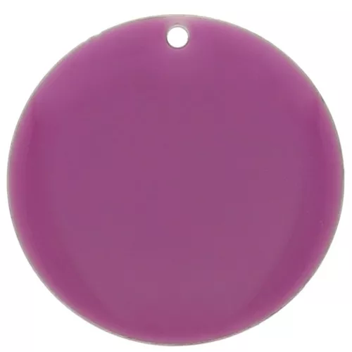 25mm Metal and epoxy resin round sequin - Lilac x1