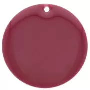 25mm Metal and epoxy resin round sequin - Wine lees x1