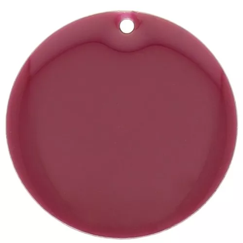 25mm Metal and epoxy resin round sequin - Wine lees x1