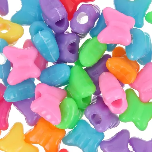 10x12mm Butterfly beads assortment large holes - Multicolored x50