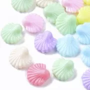 14mm Shell beads assortment - Multicolored Pastel x50