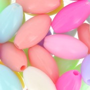 14x7.5mm Olive beads set - Multicolored Pastel x50|raw }}