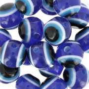 10mm Round beads - lucky eye - Blue x10|raw }}