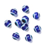 10mm Round beads - lucky eye - Blue x10