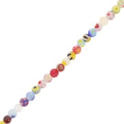 4mm Round glass beads Millefiori - Multicolored x36cm|raw }}