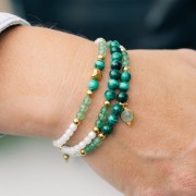 2x7mm 925 sterling silver Faceted Charm with Balls - Gold Plated - Amethyst x1