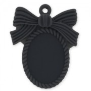 Knot Medallion for 25x18mm Black x1