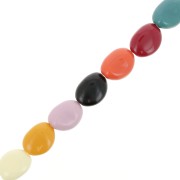 24x18.5mm Acrylic flat irregular beads assortment - Multicolored x10|raw }}