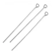 Stainless steel Silver Eye pin 50x0.8mm x10