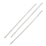 Stainless steel Silver Head pin 50x1.7x0.7mm x10