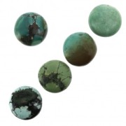 15 mm Round Cabochon, Natural Turquoise x1